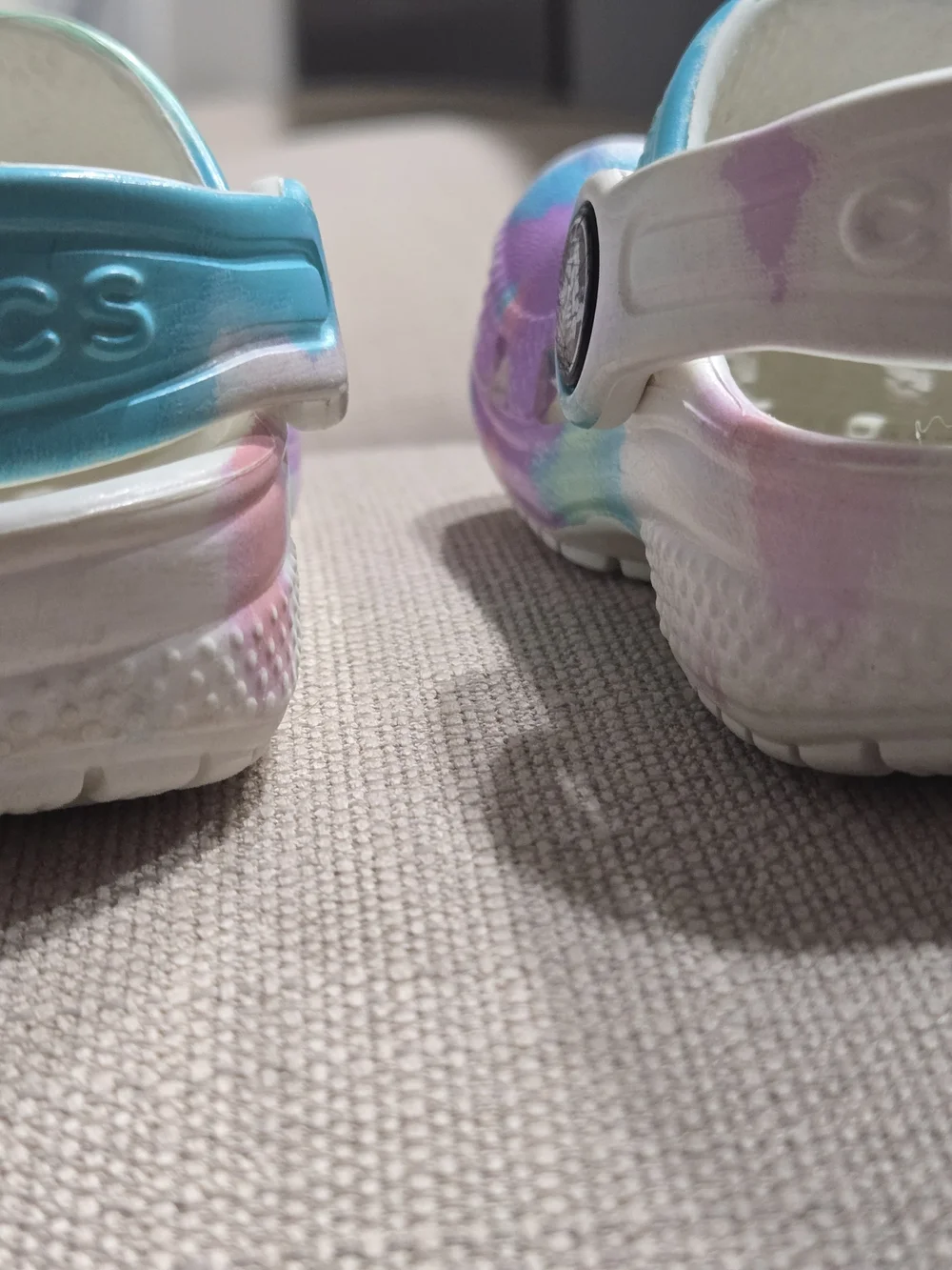 CROCS Kids Tie-Dye Clog Sandals - Pink, Purple & Blue